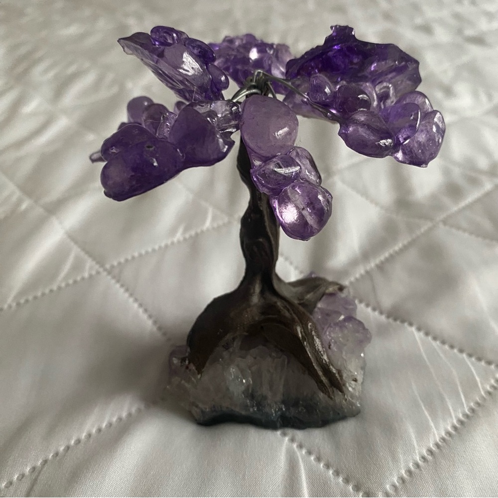 Amethyst crystal bonsai tree